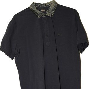 Diesel Polo Trademark / Dark Blue / XXL / Denim Collar